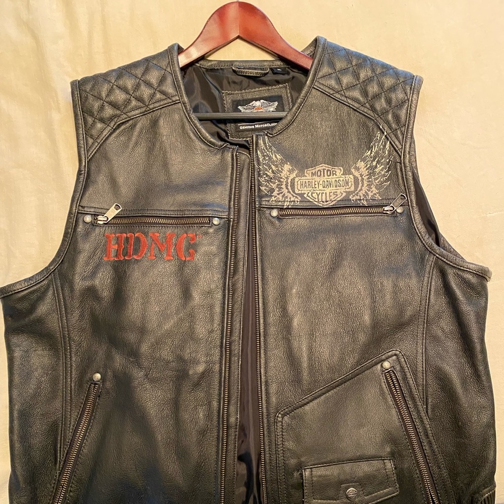 Leather Harley Davidson Vest size XL